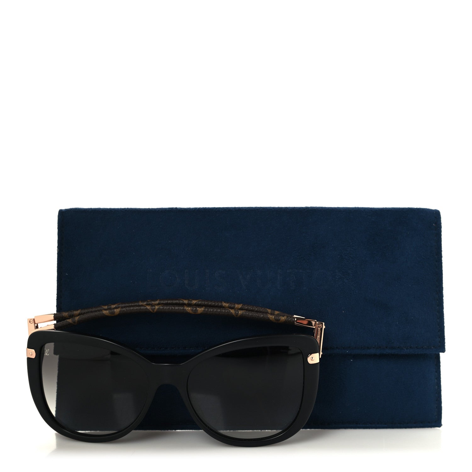 Louis Vuitton Monogram Acetate Charlotte Sunglasses Z0781E Black 7 of 7