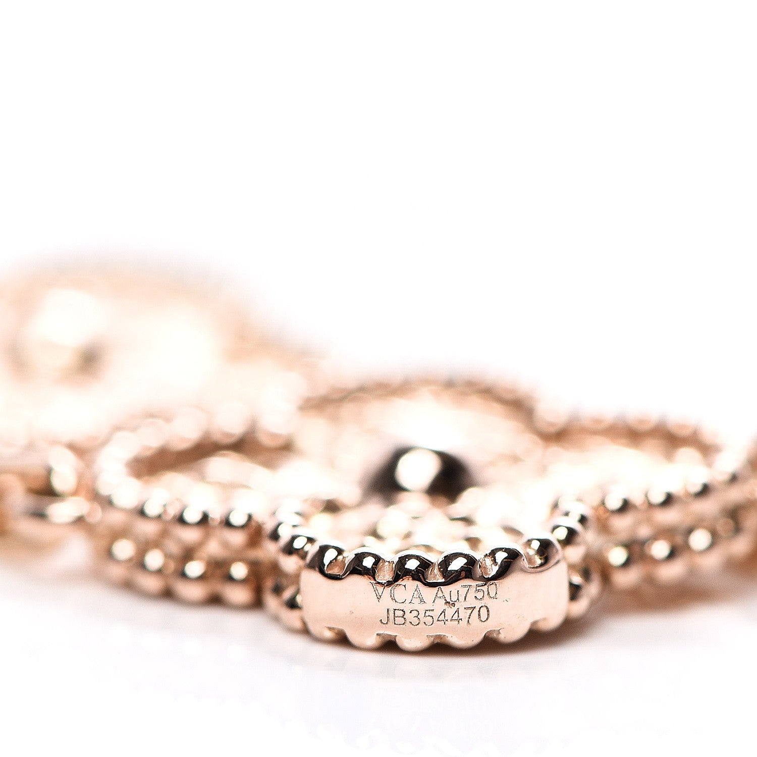 Van Cleef & Arpels 18K Rose Gold 5 Motifs Vintage Alhambra Bracelet 3 of 3