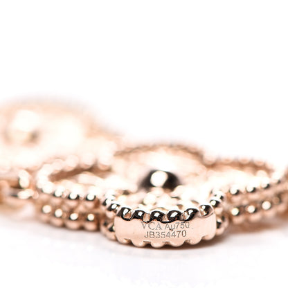 Van Cleef & Arpels 18K Rose Gold 5 Motifs Vintage Alhambra Bracelet 3 of 3