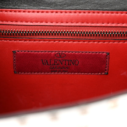 Valentino Garavani Metallic Lambskin Rockstud Spike Wallet on Chain Silver 6 of 11