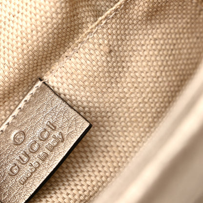 Gucci Metallic Pebbled Calfskin Small Soho Disco Bag Golden Beige 12 of 13