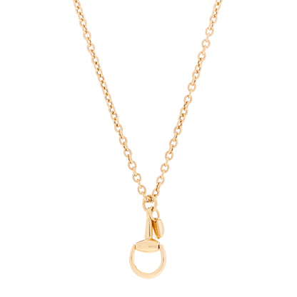 Gucci 18K Yellow Gold Horsebit Pendant Necklace 1 of 5