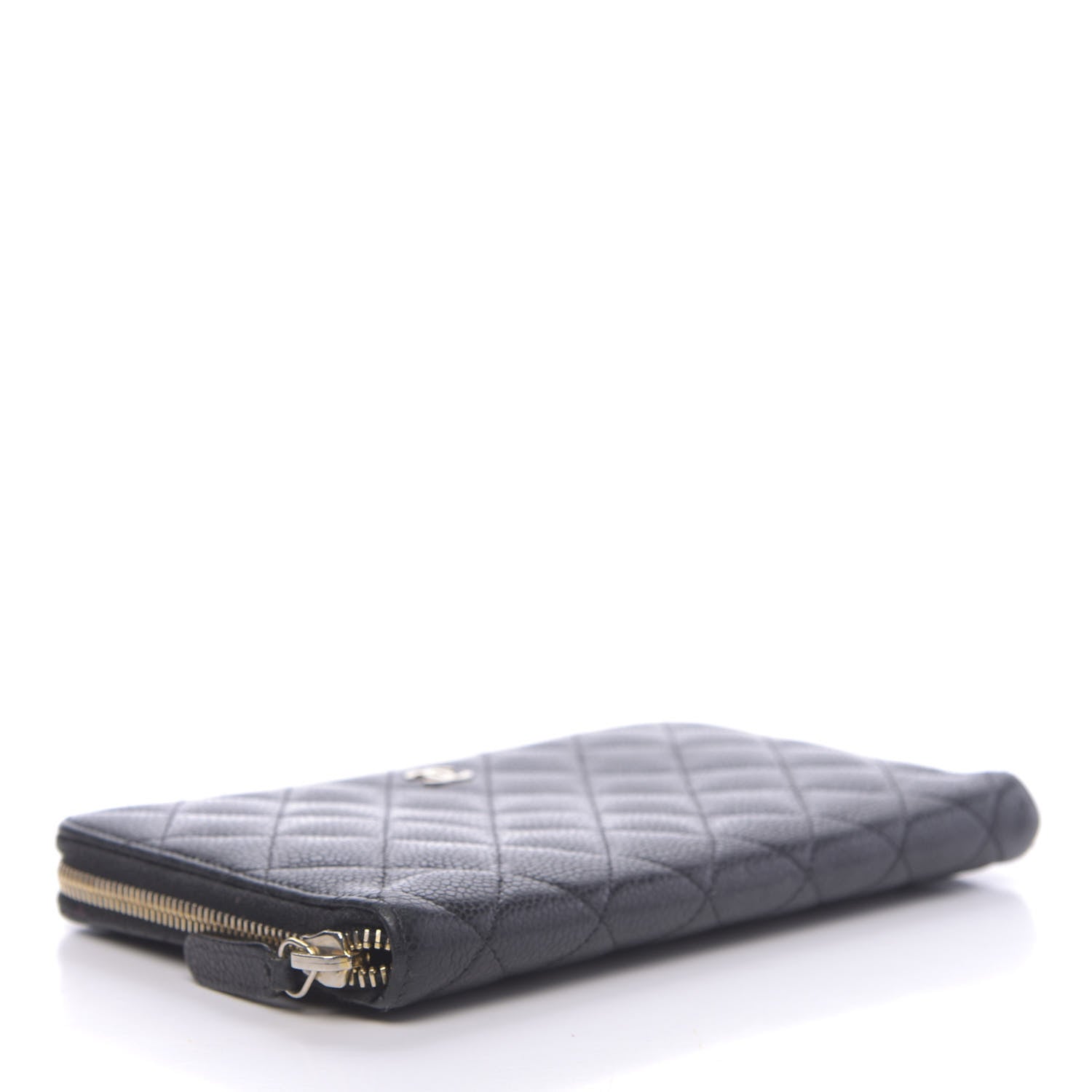 Chanel Caviar Quilted Large Zip Around Organizer Wallet Black 4 of 11
