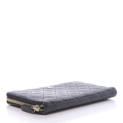 Chanel Caviar Quilted Large Zip Around Organizer Wallet Black 4 of 11