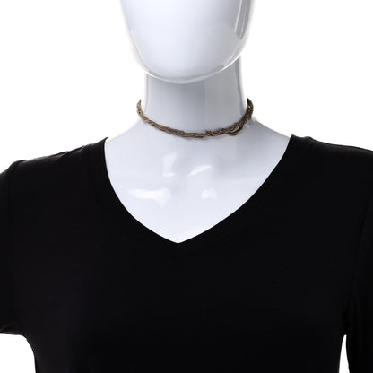 Saint Laurent Lou Lou Twisted Chains Necklace Gold 2 of 5