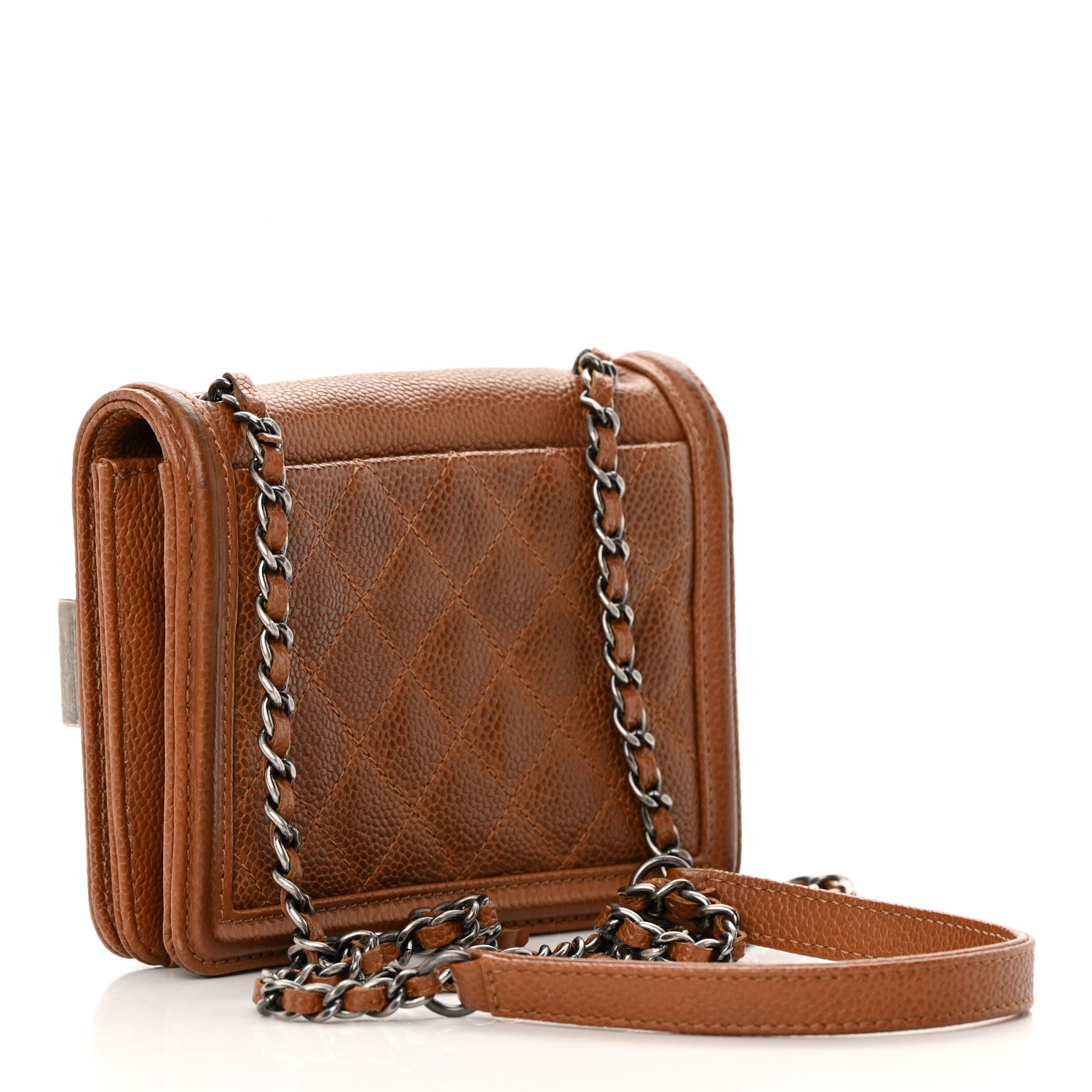 Chanel Caviar Mini Dallas Boy Brick Flap Brown 3 of 15