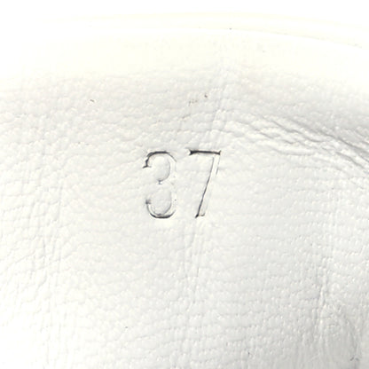 Hermes Calfskin Womens Happy Sneakers 37 White 6 of 9