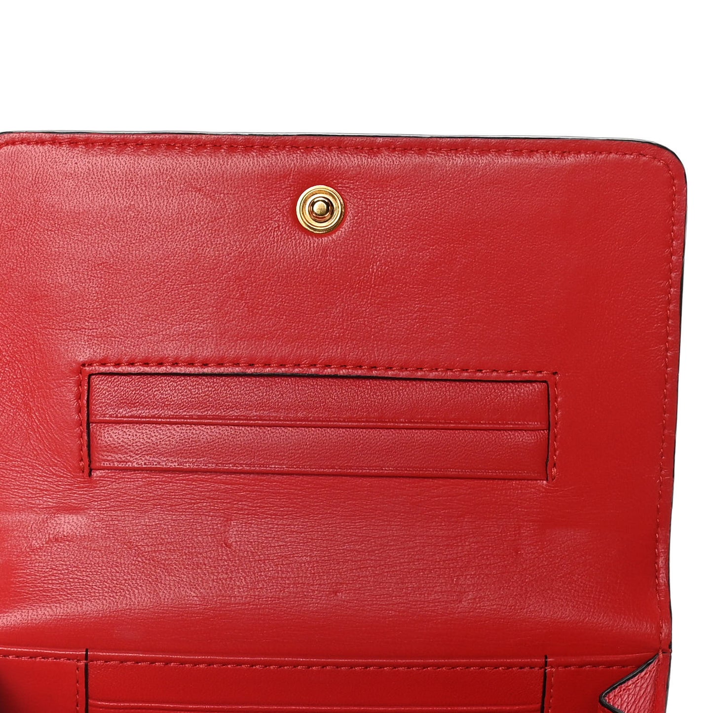 Small Classic Grain Medium Continental French Wallet Red