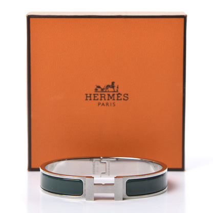 Hermes Enamel Narrow Clic Clac HH Bracelet GM Vert Veronese 4 of 4