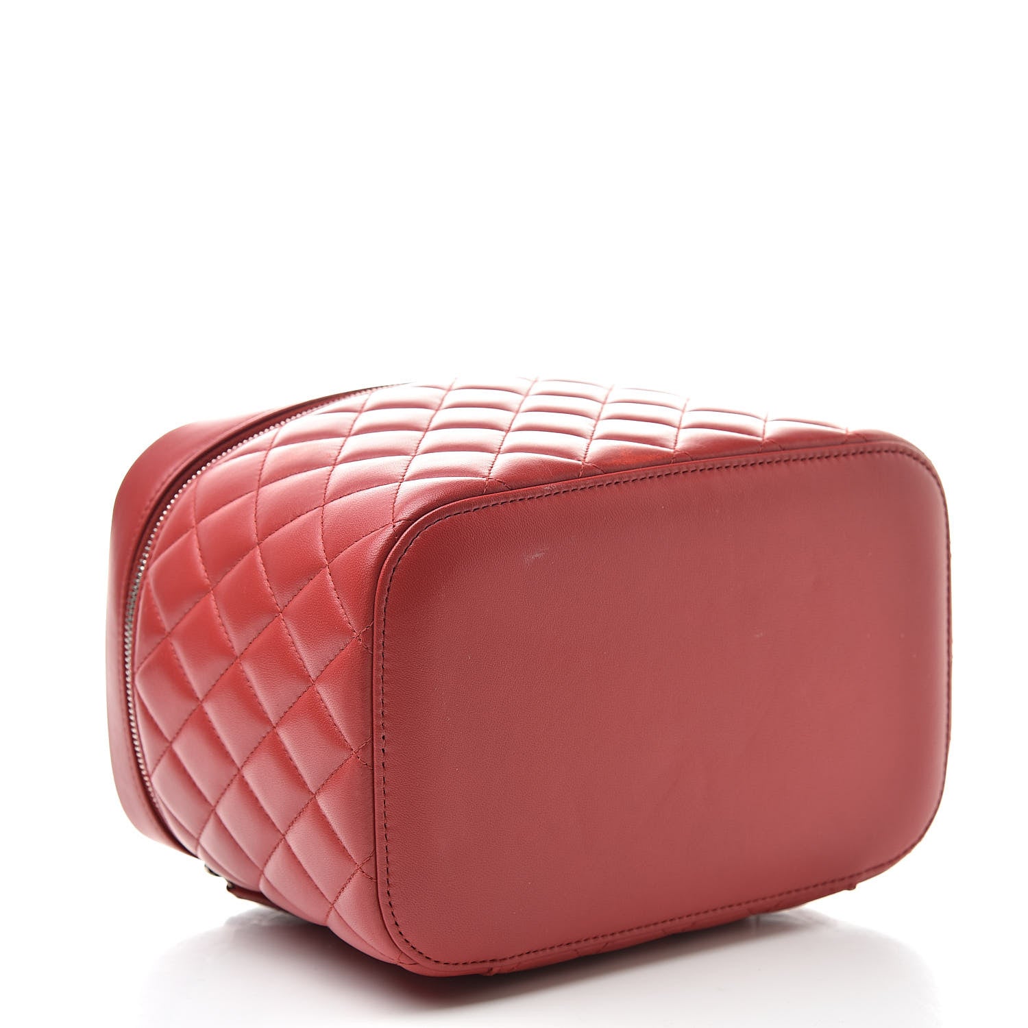 Chanel Lambskin Quilted Large Vanity Pouch Red 4 of 7