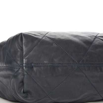 Lanvin Lambskin Quilted Large Amelia Tote Blue 8 of 8