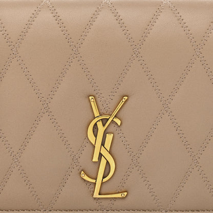 Saint Laurent Lambskin Diamond Quilted Angie Chain Bag Tan 8 of 12