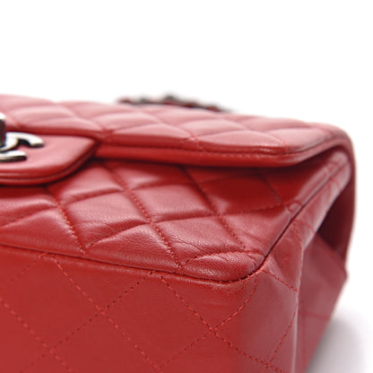 Chanel Lambskin Quilted Mini Rectangular Flap Red 12 of 14
