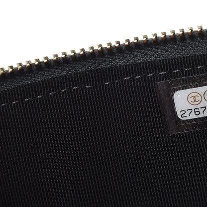 Chanel Iridescent Caviar Quilted Classic Flat Wallet Pouch Black 7 of 8