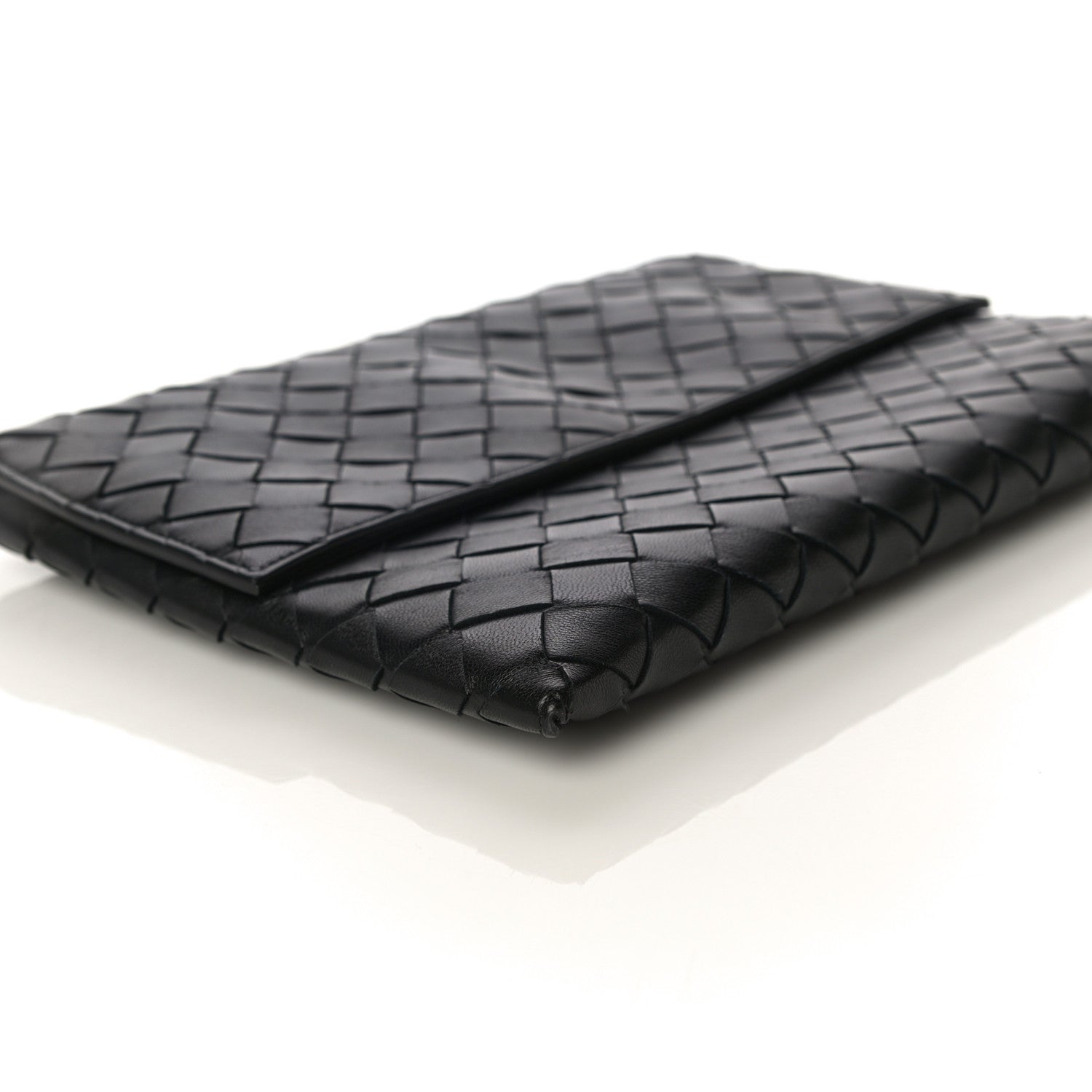 Bottega Veneta Nappa Intrecciato Flap Pouch Black 8 of 12