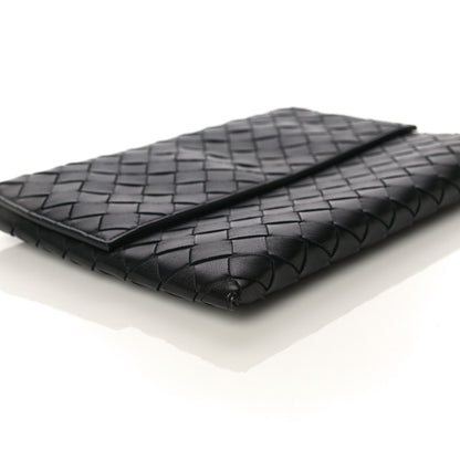 Bottega Veneta Nappa Intrecciato Flap Pouch Black 8 of 12