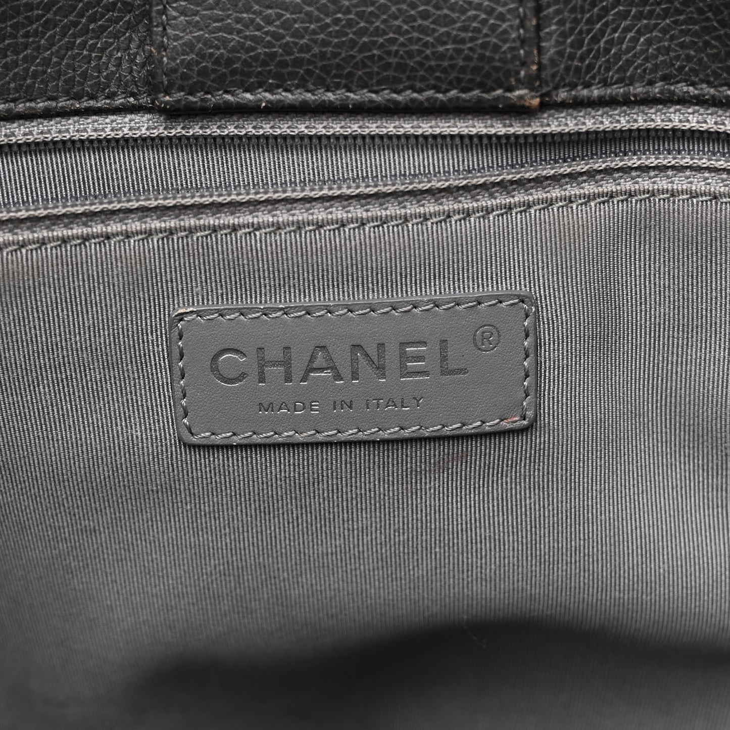 Calfskin Tall Cerf Tote Dark Grey