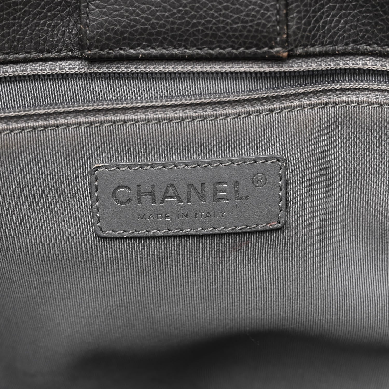 Chanel Calfskin Tall Cerf Tote Dark Grey 6 of 11