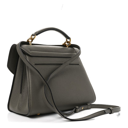 Salvatore Ferragamo Calfskin Small Margot Top Handle Satchel Verde Olivo 3 of 9