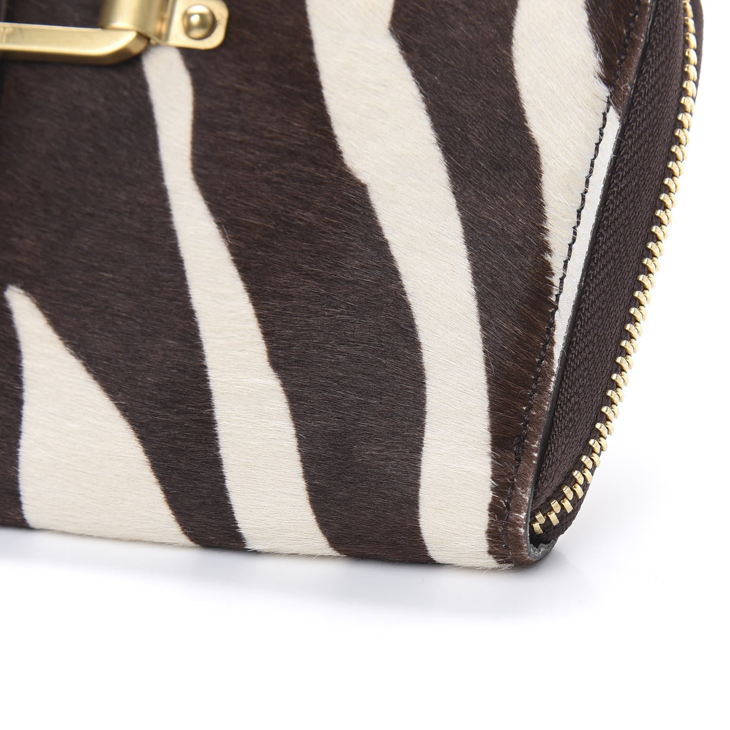 Jimmy Choo Zebra Print Pony Hair Wallet Brown 9 of 9