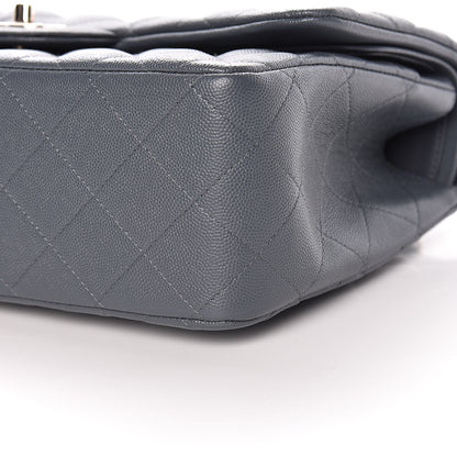 Chanel Caviar Quilted Jumbo Double Flap Dark Grey 9 of 10