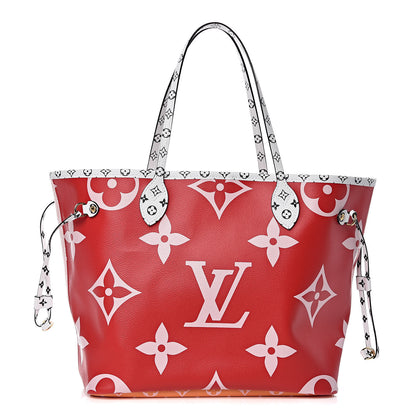 Louis Vuitton Monogram Giant Neverfull MM Rouge 3 of 10
