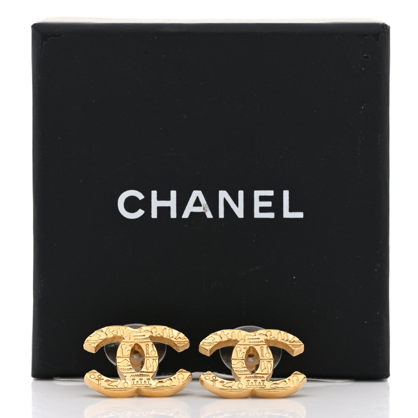 Metal CC Earrings Gold