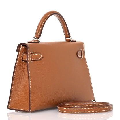 Hermes Epsom Mini Kelly Sellier 20 Gold 3 of 12