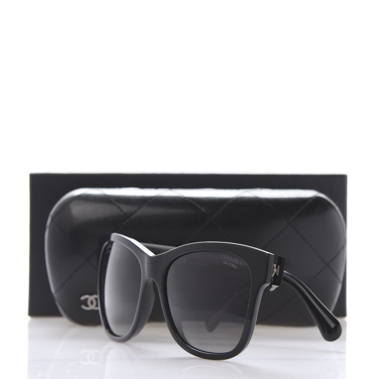 Acetate Polarized Square CC Sunglasses 5380 Black
