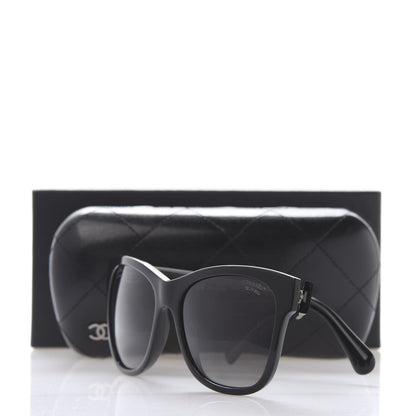 Chanel Acetate Polarized Square CC Sunglasses 5380 Black 8 of 8