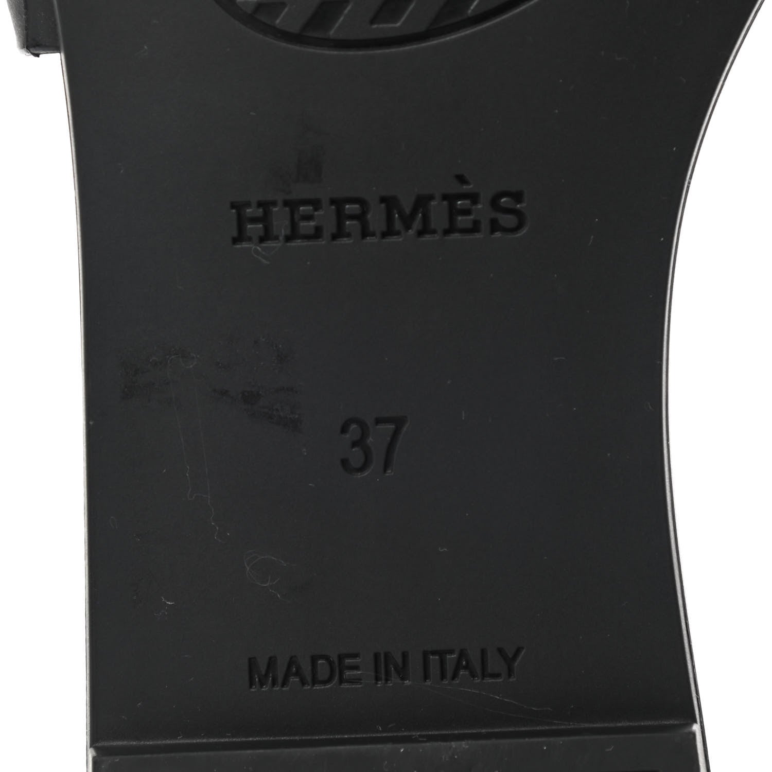 Hermes Rubber Aloha Sandals 37 Black 6 of 8