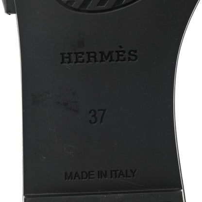 Hermes Rubber Aloha Sandals 37 Black 6 of 8