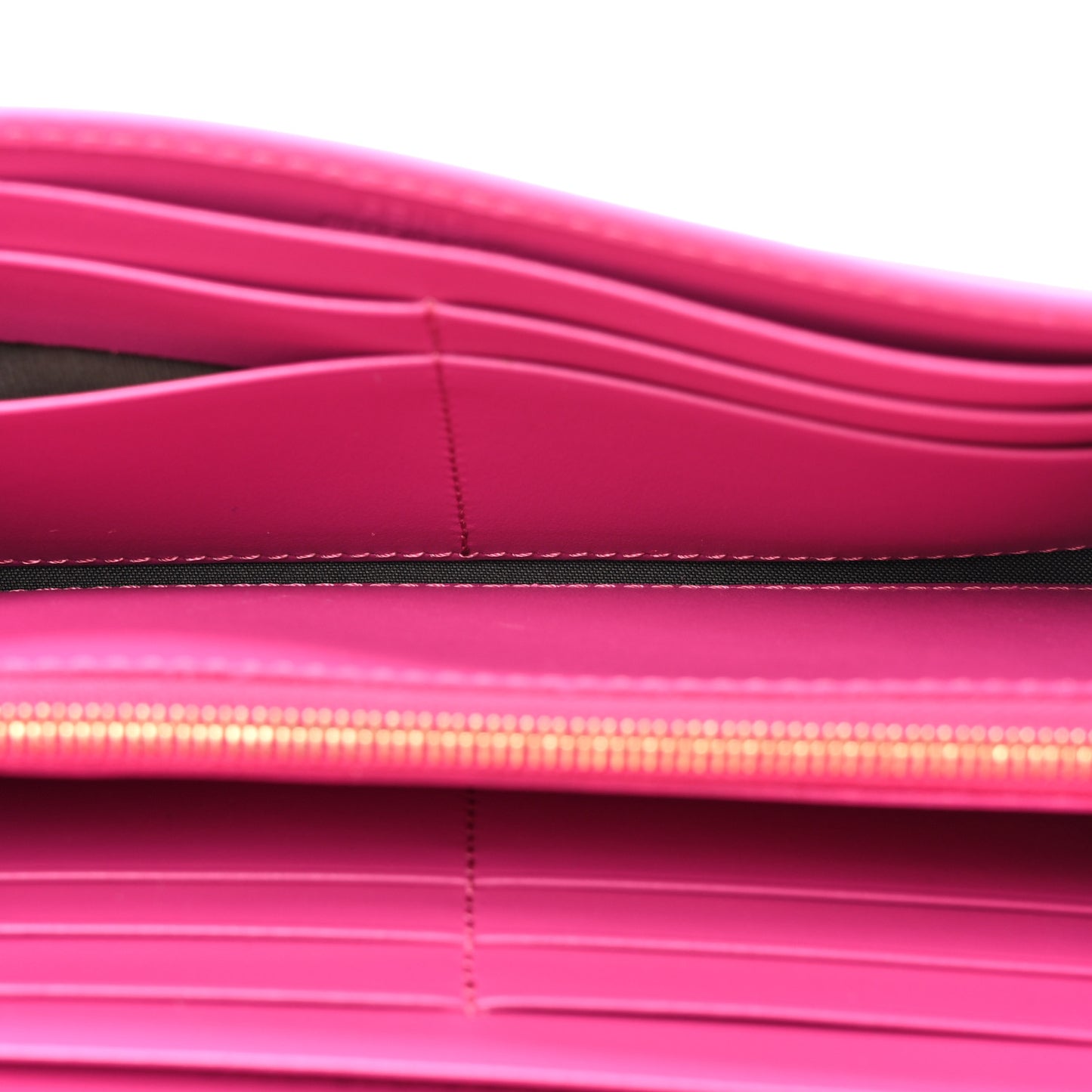 Vitello King Cruise FF Diamonds Continental Envelope Wallet On Chain Geranio Ciclamino Pilar