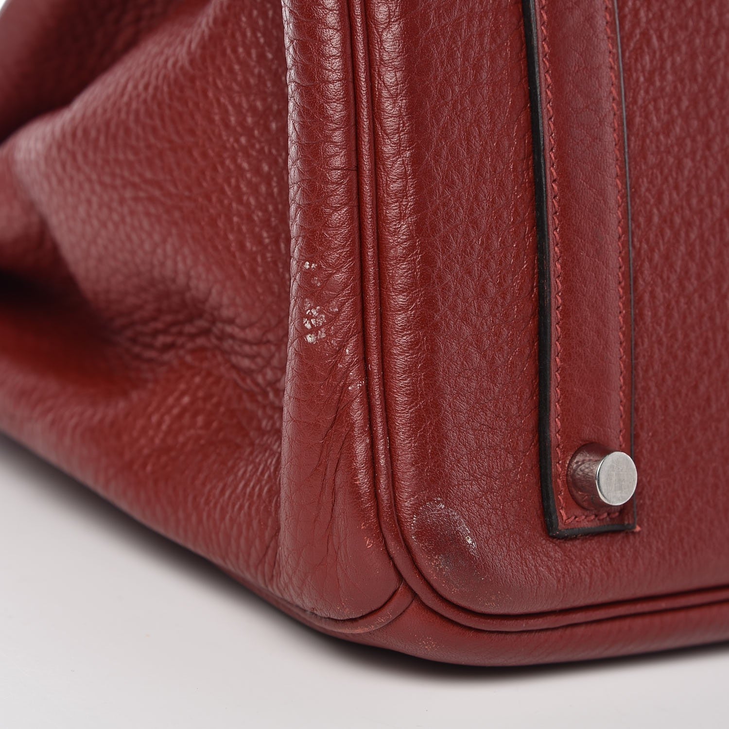Hermes Taurillon Clemence Birkin 35 Rouge H 39 of 41