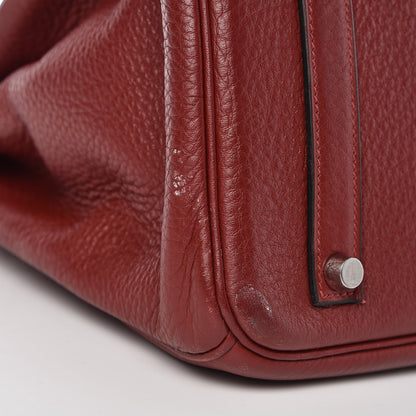 Hermes Taurillon Clemence Birkin 35 Rouge H 39 of 41