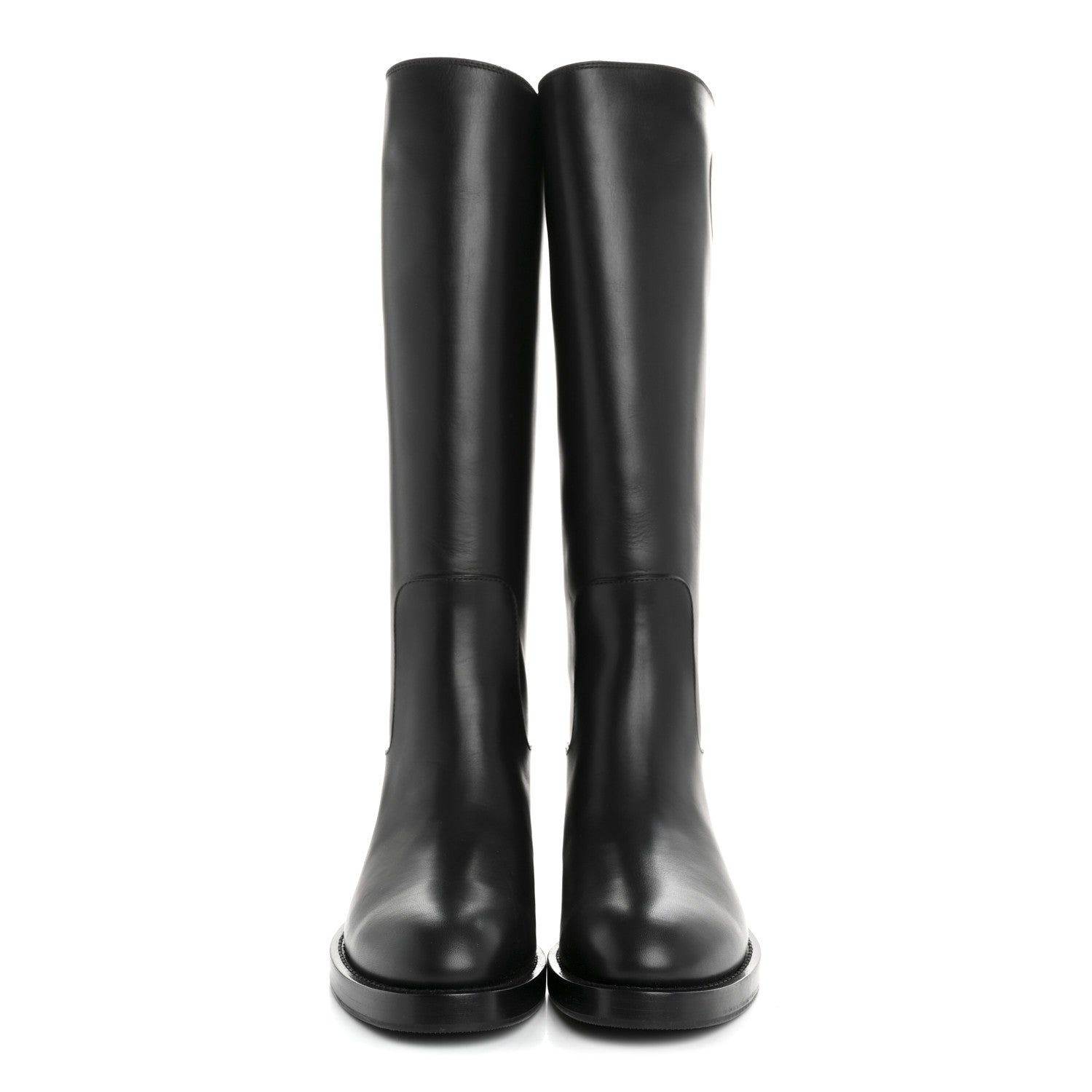 Louis Vuitton Calfskin Overdrive Flat High Boots 36 Black 2 of 8