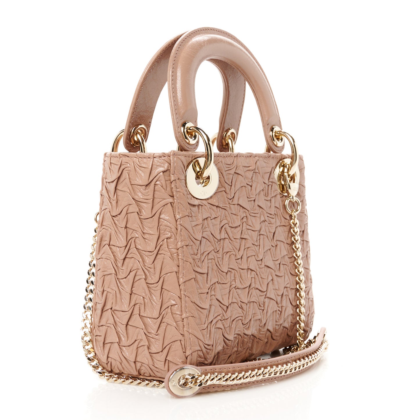 Lambskin Gathered Mini Lady Dior Fard