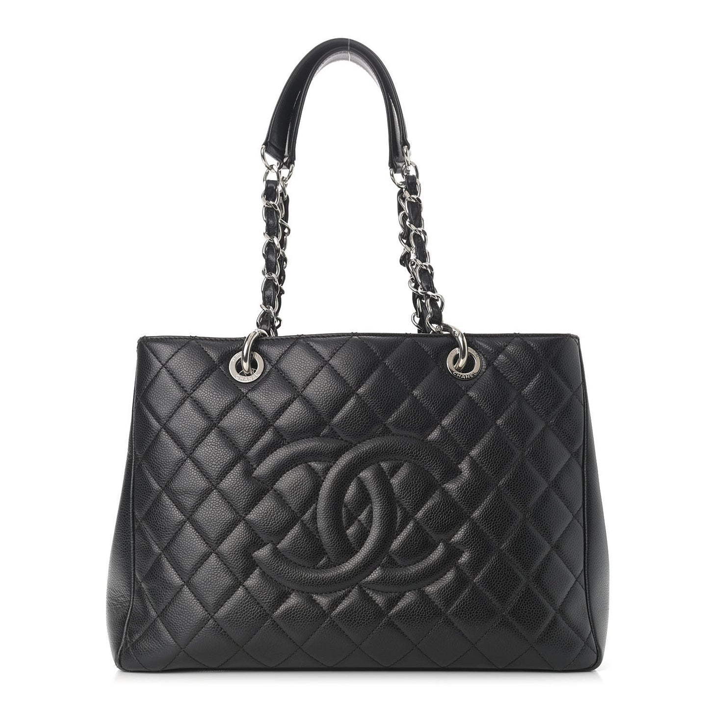 Caviar Quilted Grand Shopping Tote GST Black
