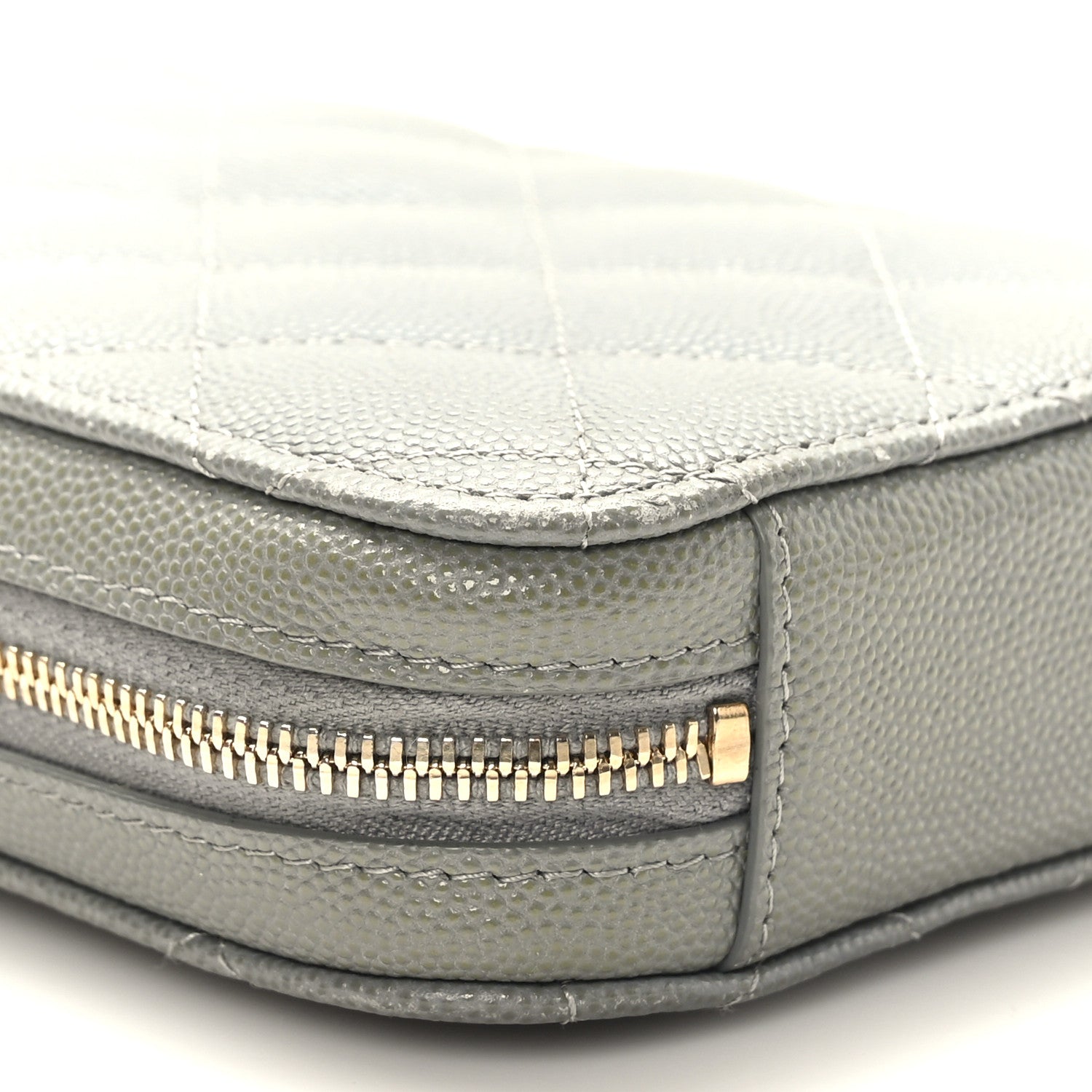 Chanel Caviar Quilted Phone Holder Wallet On Chain WOC Grey 8 of 9