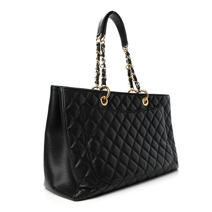 Chanel Caviar Quilted XL Grand Shopping Tote GST Black 2 of 4
