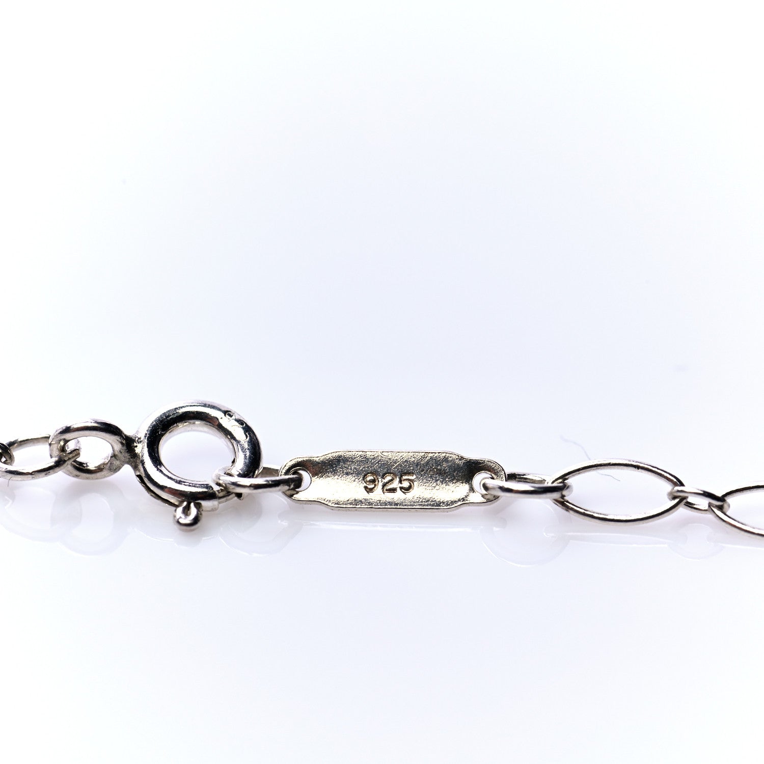 Tiffany Sterling Silver Large Crown Key Pendant Link Necklace 6 of 6