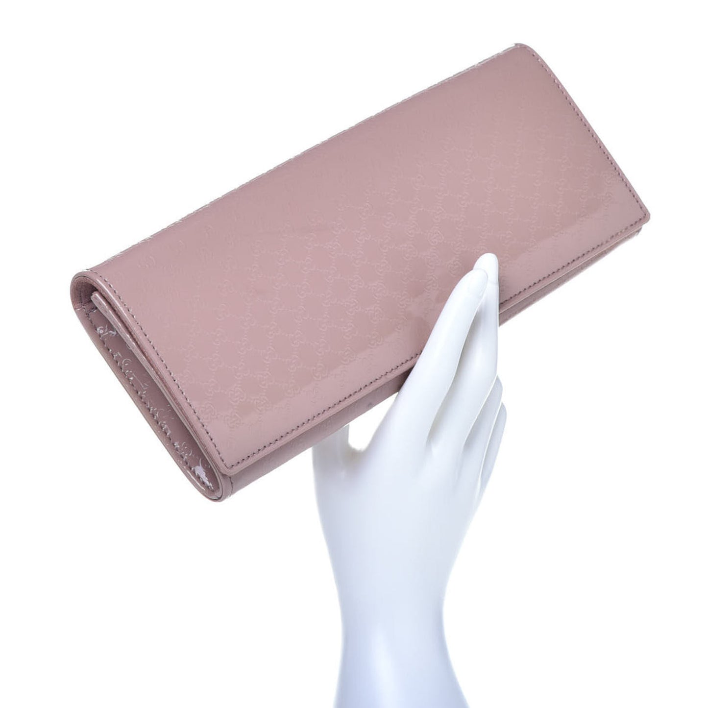 Patent Microguccissima Small Broadway Clutch Dark Cipria
