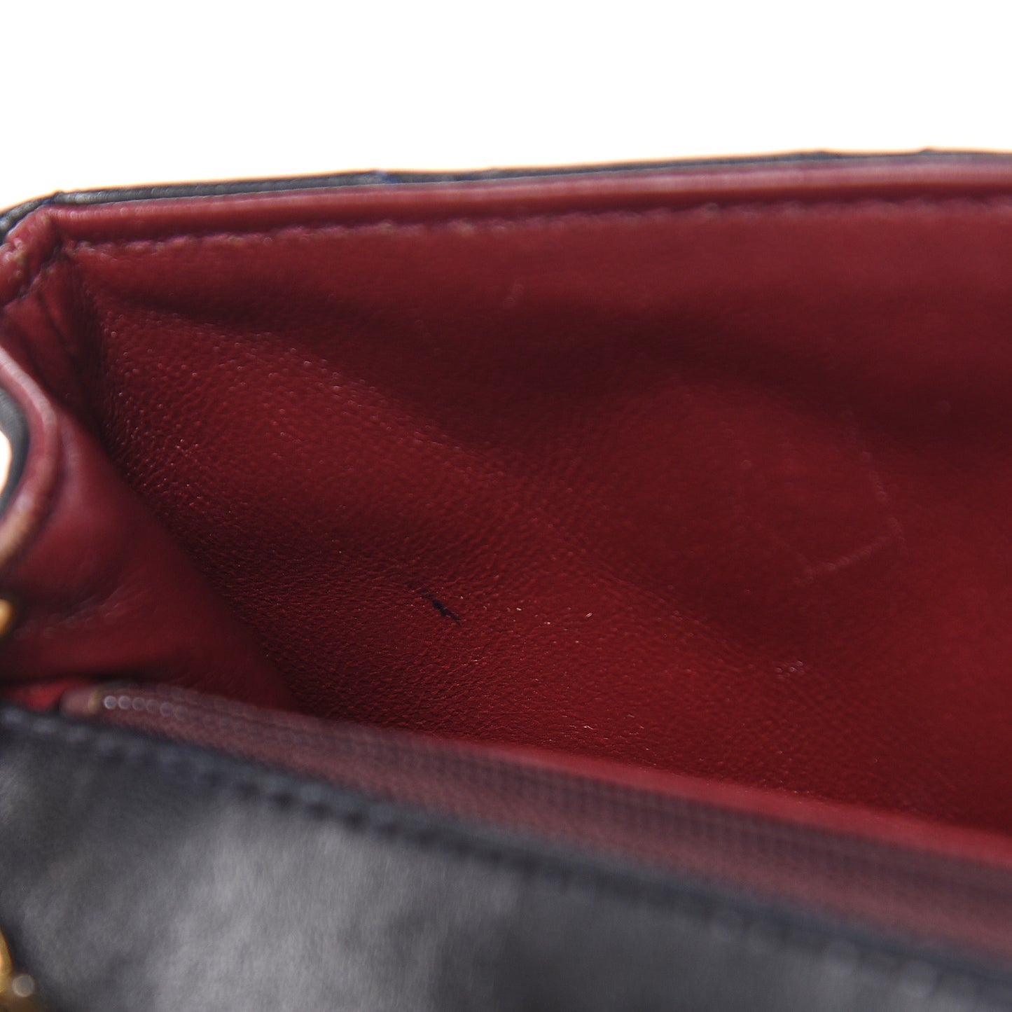 Lambskin Quilted Mini Square Flap Black