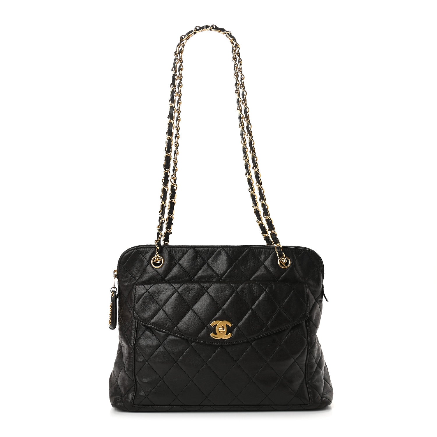 Chanel Lambskin Quilted Shoulder Bag Black 1 of 8