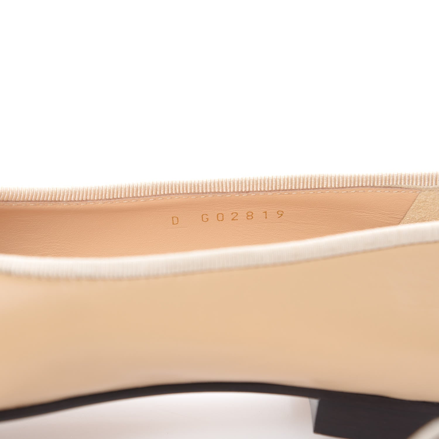 Chanel Lambskin Cap Toe CC Ballerina Flats 36.5 Beige Black 8 of 9