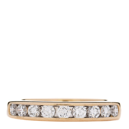Tiffany 18K Yellow Gold 3mm Half Circle Channel-Set Band Ring 43 2.75 1 of 5