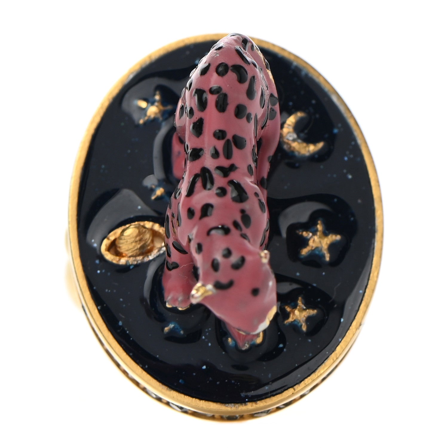 Christian Dior D Charms Pop Ring Gold 1 of 9