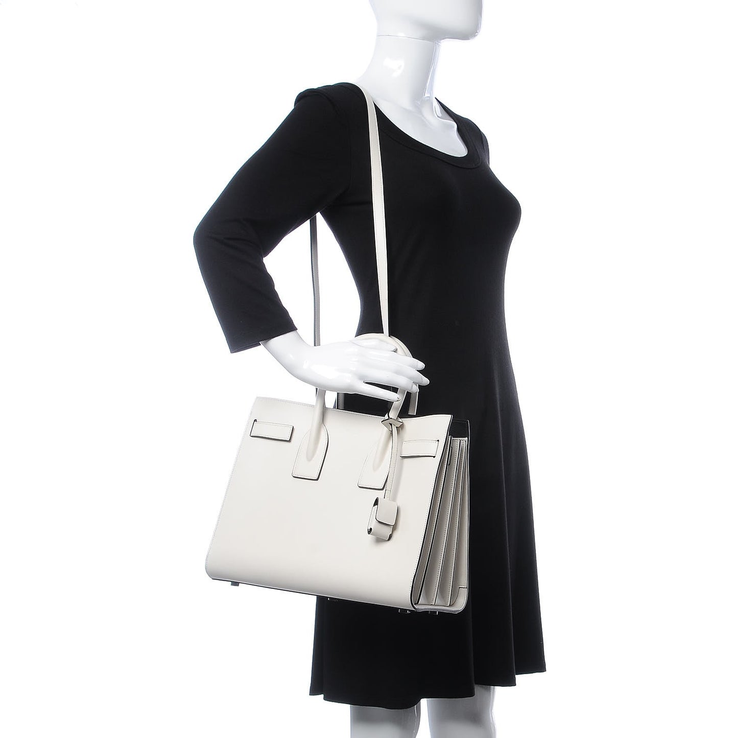 Calfskin Small Sac De Jour Porcellana Black