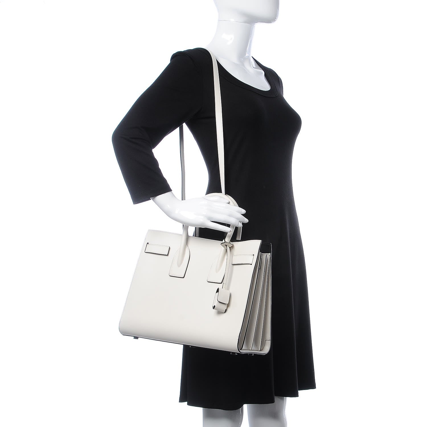 Saint Laurent Calfskin Small Sac De Jour Porcellana Black 2 of 9