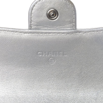 Chanel Metallic Lambskin Quilted Long Flap Wallet Silver 6 of 20